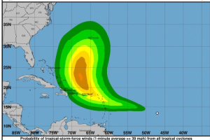 Potencial ciclón tropical en el radar de Meteorología